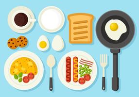 Vector de conceito de café da manhã saudável gratuito
