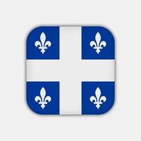 bandeira de quebec, província do canadá. ilustração vetorial. vetor