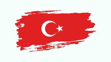 bandeira de estilo grunge da turquia vetor