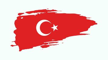 vetor de bandeira de textura grunge de turquia