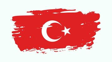 bandeira colorida do grunge da turquia vetor