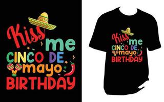 design de camiseta cinco de maio vetor