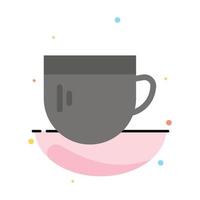 xícara de chá café modelo de ícone de cor plana abstrata básica vetor
