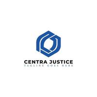 letra inicial abstrata cj ou logotipo jc na cor azul isolado em fundo branco aplicado para logotipo de escritório de advocacia também adequado para marcas ou empresas com nome inicial jc ou cj. vetor