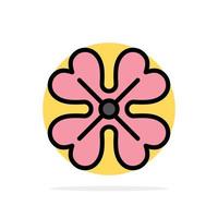 anêmona anêmona flor flor primavera flor círculo abstrato fundo ícone de cor plana vetor