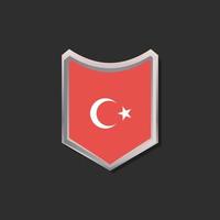 ilustração do modelo de bandeira da turquia vetor