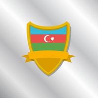 ilustração do modelo de bandeira do azerbaijão vetor