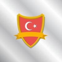 ilustração do modelo de bandeira da turquia vetor