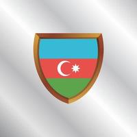 ilustração do modelo de bandeira do azerbaijão vetor