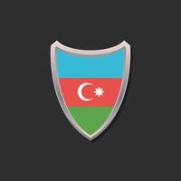 ilustração do modelo de bandeira do azerbaijão vetor