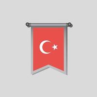 ilustração do modelo de bandeira da turquia vetor