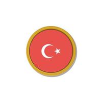 ilustração do modelo de bandeira da turquia vetor