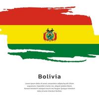 ilustração do modelo de bandeira da bolívia vetor