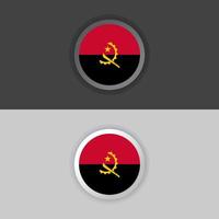 ilustração do modelo de bandeira de angola vetor