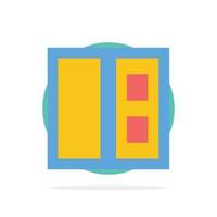 ícone de cor plana de fundo de círculo abstrato de porta de casa de construção vetor