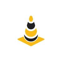 logotipo do ícone de cone vetor