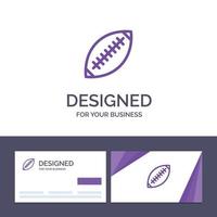 cartão de visita criativo e modelo de logotipo afl austrália futebol rugby bola de rugby esporte sydney vector