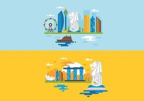 Merlion illustration flat design vetor