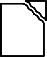 ícone de linha para papel vetor
