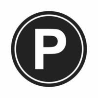 ícone plano de estacionamento vetor