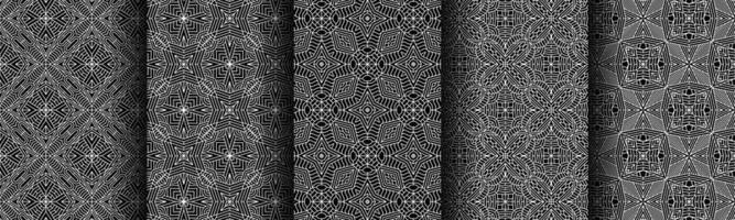 pacote de coleção de padrão geométrico preto e branco moderno vetor