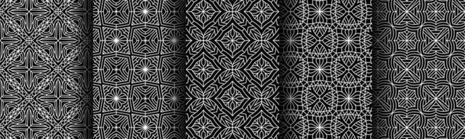 pacote de coleção de padrão geométrico preto e branco moderno vetor
