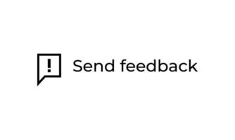 enviar vetor de ícone de feedback no conceito de clipart