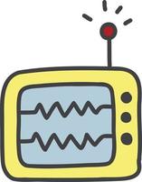 ilustração de televisão vintage desenhada à mão vetor