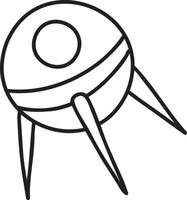 ilustração de ufo desenhada à mão vetor