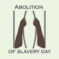 dia internacional para a abolição da escravidão ilustração vetorial de 2 de dezembro. vetor