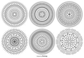 Coleção de formas vetoriais estilo Mandala vetor