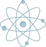 átomo nuclear molécula química ciência vetor de ícone de cor plana