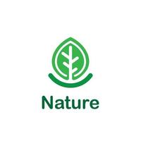 natureza folha logotipo verde vetor