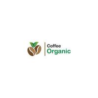 design de logotipo de café orgânico vetor