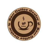 design de logotipo de café orgânico vetor