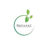 natureza logotipo verde natural vetor