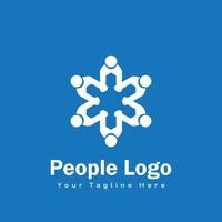 símbolo de design de logotipo de pessoas vetor