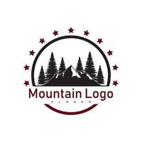 símbolo de design de logotipo de montanha vetor