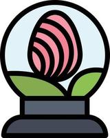 globo de vidro ovo de páscoa ícone de cor plana vetor modelo de banner