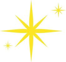 estrela decoração de natal amarelo brilhante. vetor