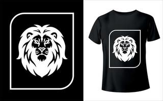 design de camiseta de leão com vetor de leão