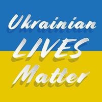 vidas ucranianas importam cartaz, banner. bandeira nacional da ucrânia. estilo de corte de papel. ilustração vetorial. vetor