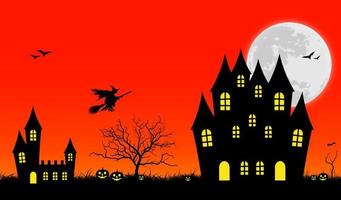 ilustração de fundo de halloween assustador vetor