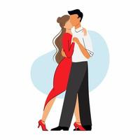 dia internacional do tango. homem e mulher dançam juntos. vetor