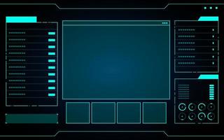 interface de tecnologia azul hud vetor