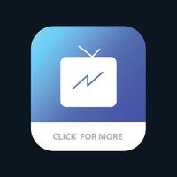 botão de aplicativo móvel de atualização de energia do twitter versão de glifo para android e ios vetor