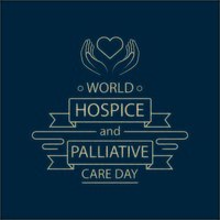 pôster do dia mundial de hospício e cuidados paliativos vetor