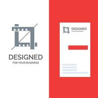 design de colheita gráfico design de logotipo cinza e modelo de cartão de visita vetor