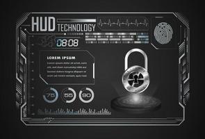 fundo de tela de tecnologia hud moderna vetor