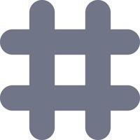 siga o modelo de banner de ícone de vetor de ícone de cor plana do twitter de tag de hash